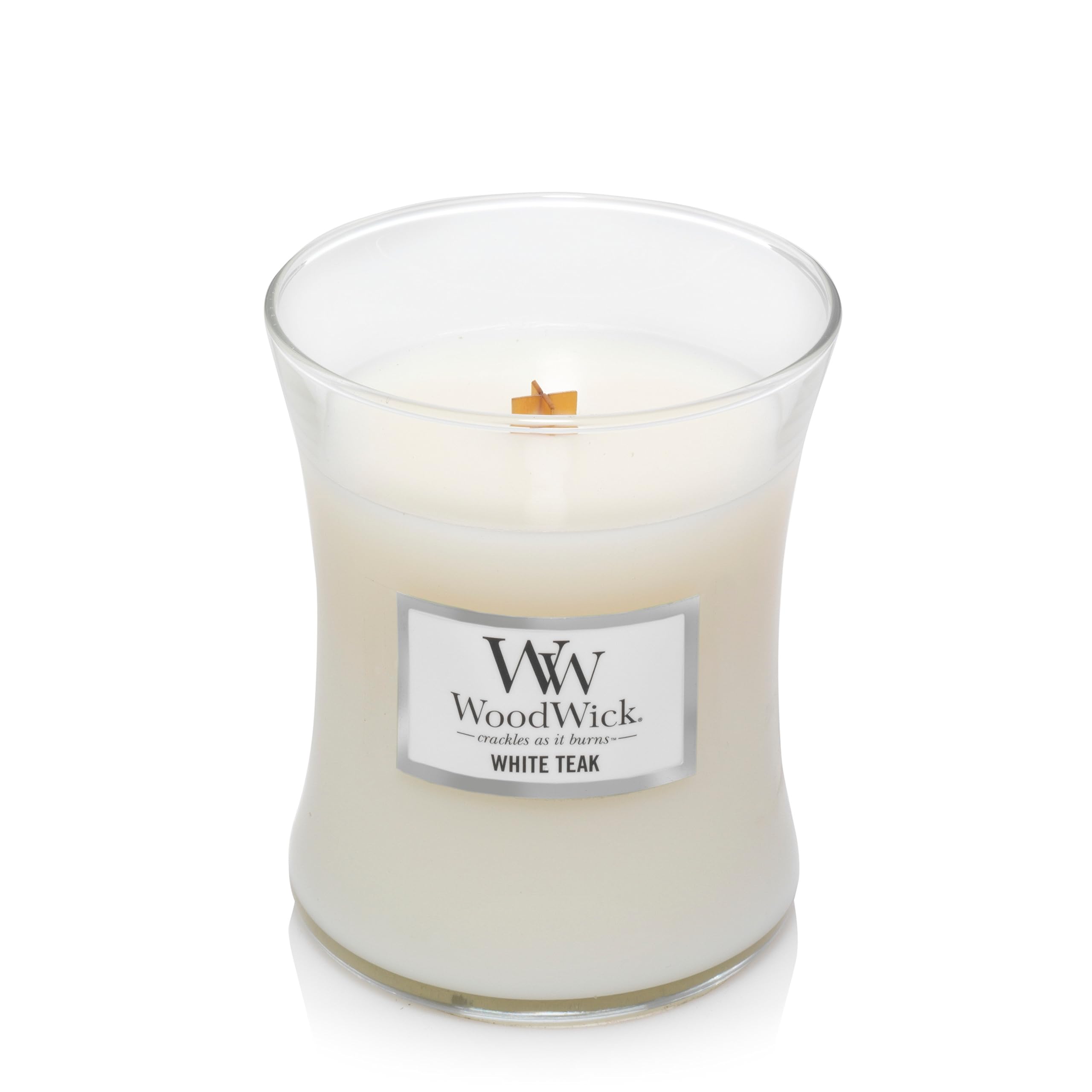 Amazon.com: WoodWick Medium Hourglass Scented Candle, White Teak